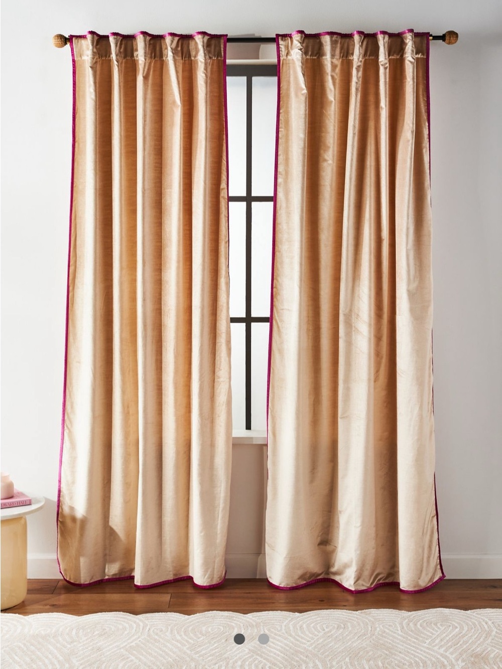 Anthropologie Adelina Velvet Curtains 84”x 50” (set of two panels)